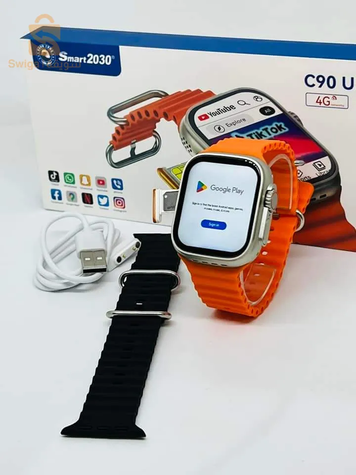 ساعة ذكية اندرويد  4Gشريحة اتصال  ويفي بلاي ستور s8 ultra