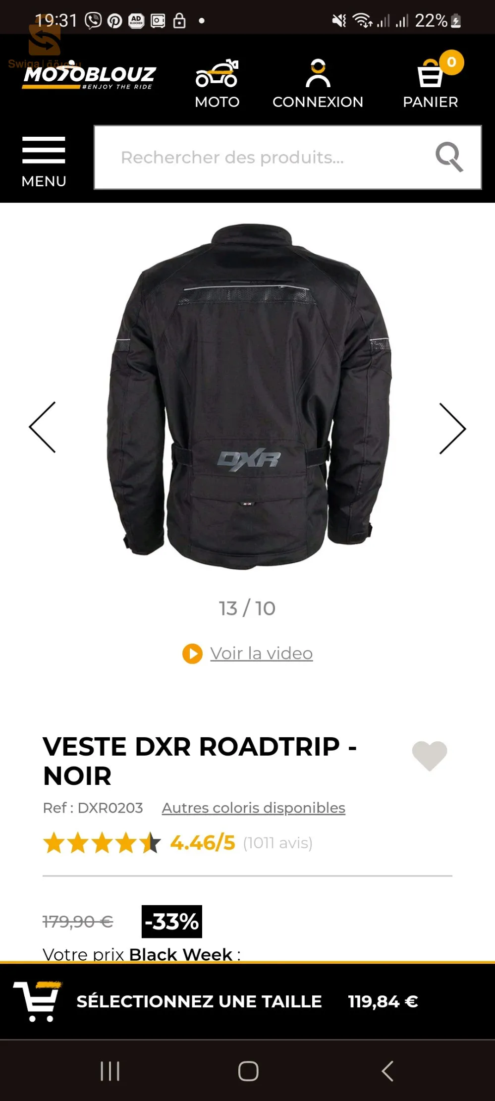 blouson et pontalon moto dxr