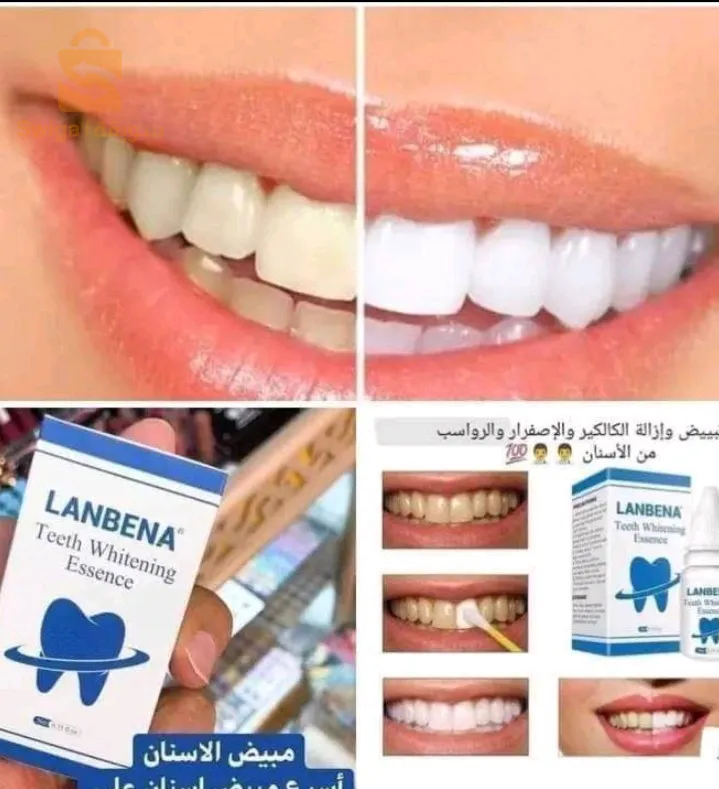 🦷😁افضل سعر في سوق🦷😍
تعاني من إصفرار أو تسوس الأسنان أو البقع من كثرة التدخين او شرب الشاي و القهوة و المواد الصبغية 
انصحك بإستخدام هذا المنتج العجيب 
منتج LANBENA لتبييض الاسنان
من اول استعمال اسرع مبيض اسنان على الاطلاق
يزيل الاصفرار مضمون وفعال 100%.
مرخص صحيا للاستعمال
منتج أصلي 100%
✅السعر : 2800دج
✅التوصيل متوفر حتى باب دار 😍😍

العاصمة مجانا
مختلف الولايات: 300دج 
ولايات الصحراء: 600دج