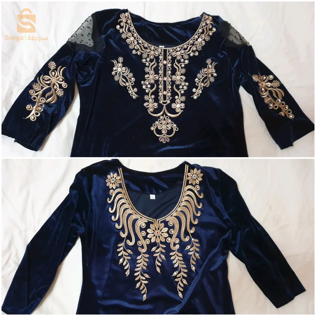 قنادر قطيفة طرز  للبيع قماش روايال