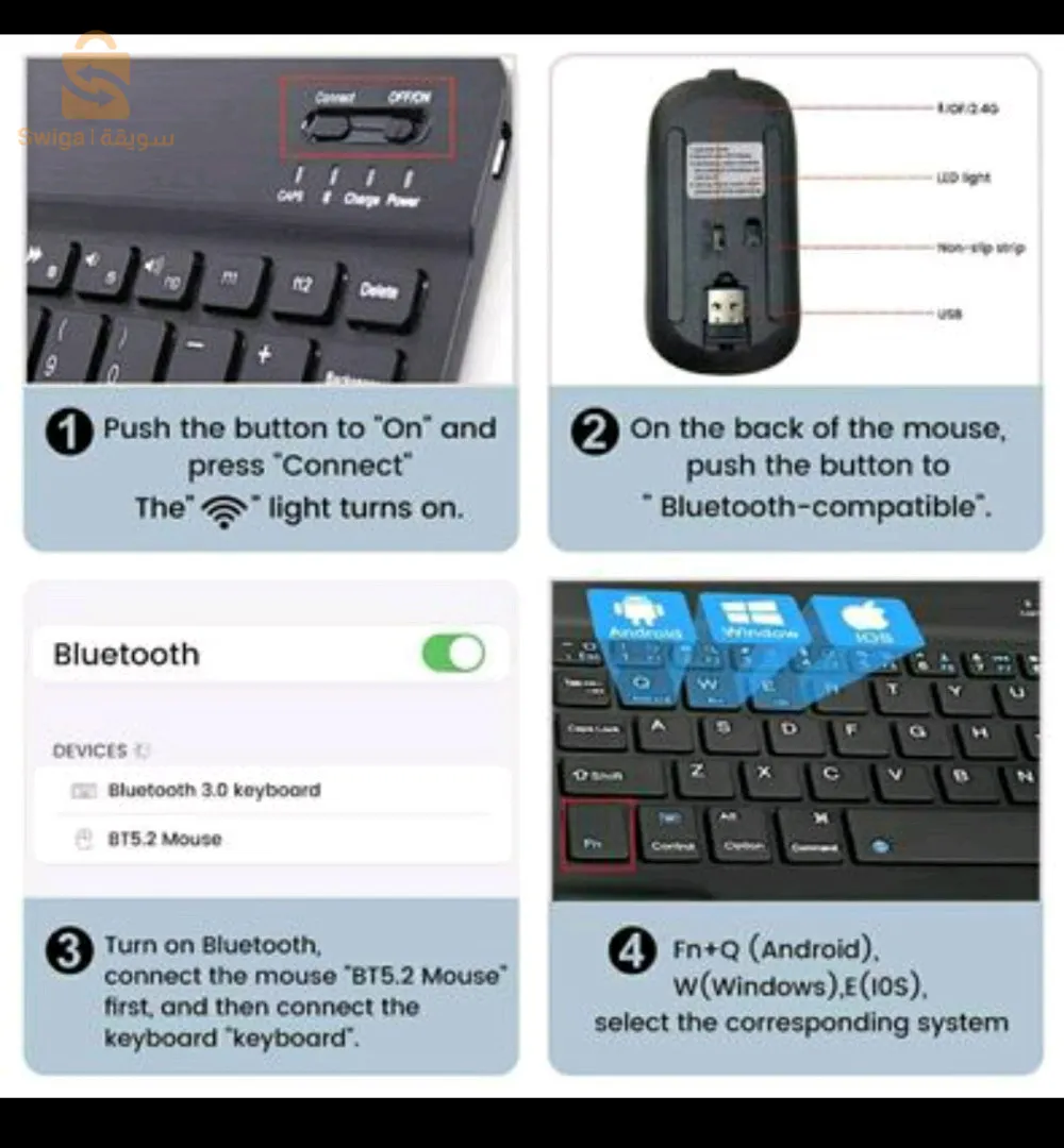 Clavier sans fil + souris