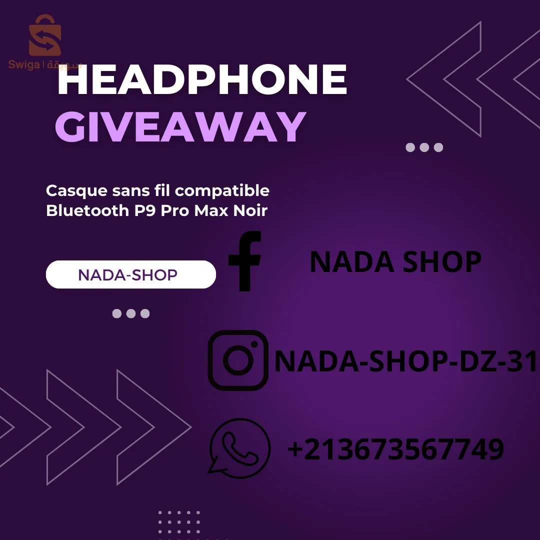 Casque sans fil compatible Bluetooth P9 Pro Max Silver سماعات بلوتوث- لاسلكية