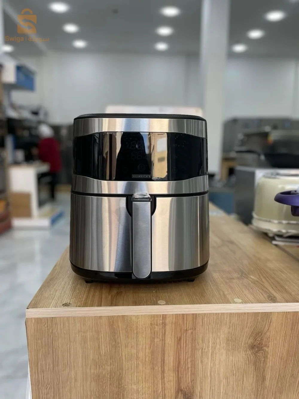 مقلاة هوائيةبدون زيت  من الماركة الالمانية هينريش 🇩🇪 8 لتر و 1800 واط