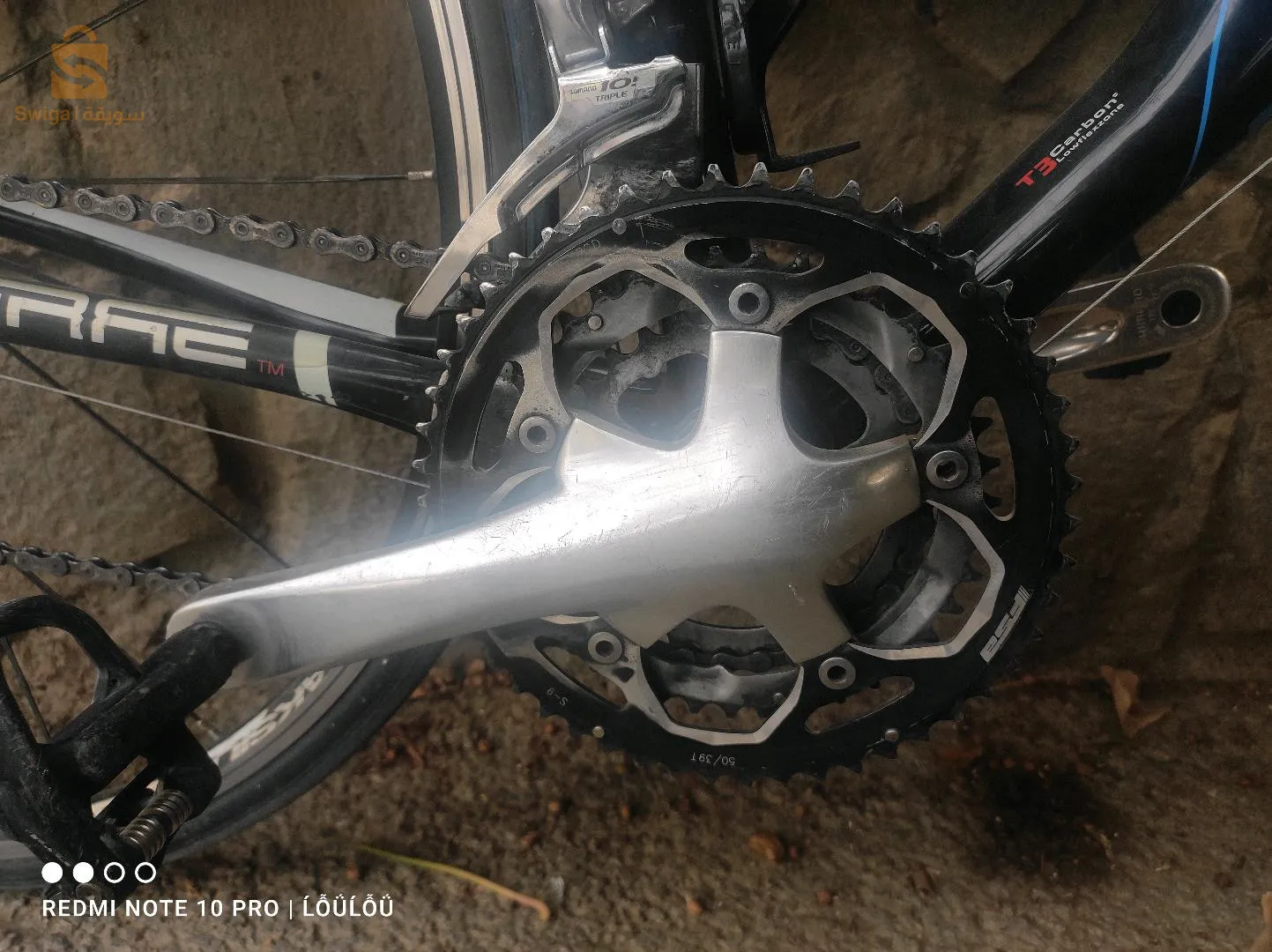 Velo cours carbon 
Mark Lapierre slite t3 
Taille 53 52
10 vitesse 
3 plataux