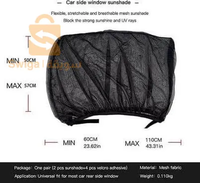 Auvents de fenêtre de voiture pour fenêtres latérales