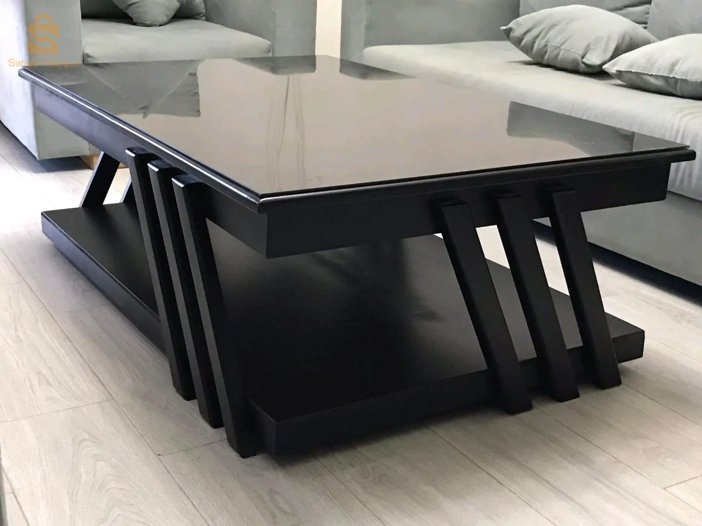 طاولة القهوة بخشب الزان ✅