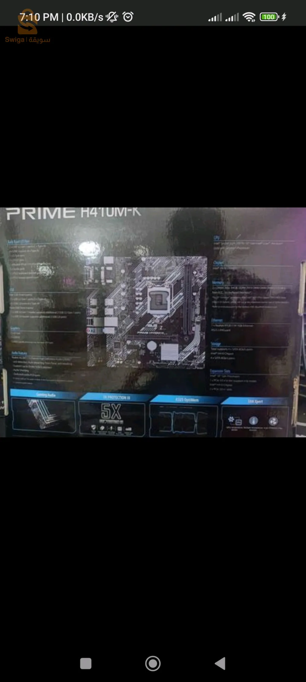 Combo Carte mère h410m-k + i3 10100f