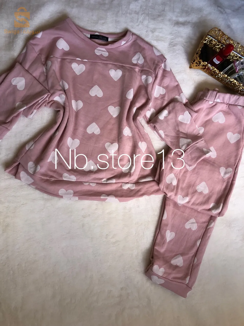 Satin and cotton pajamas