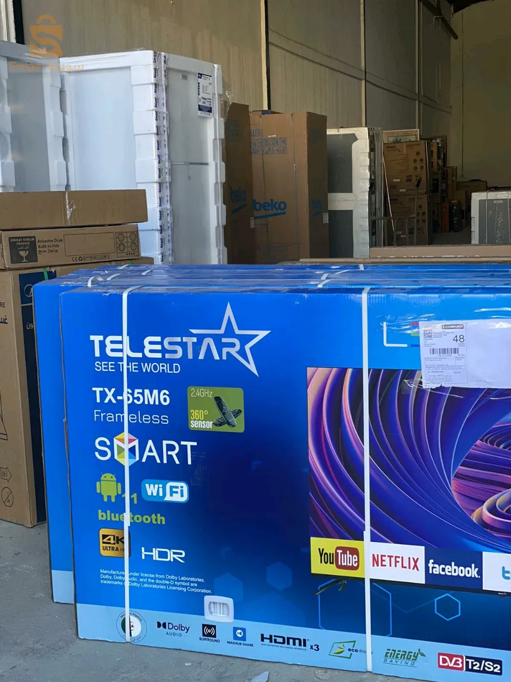 Promotion tv Téléstar 65 pouce double télécommande. Smart android 11