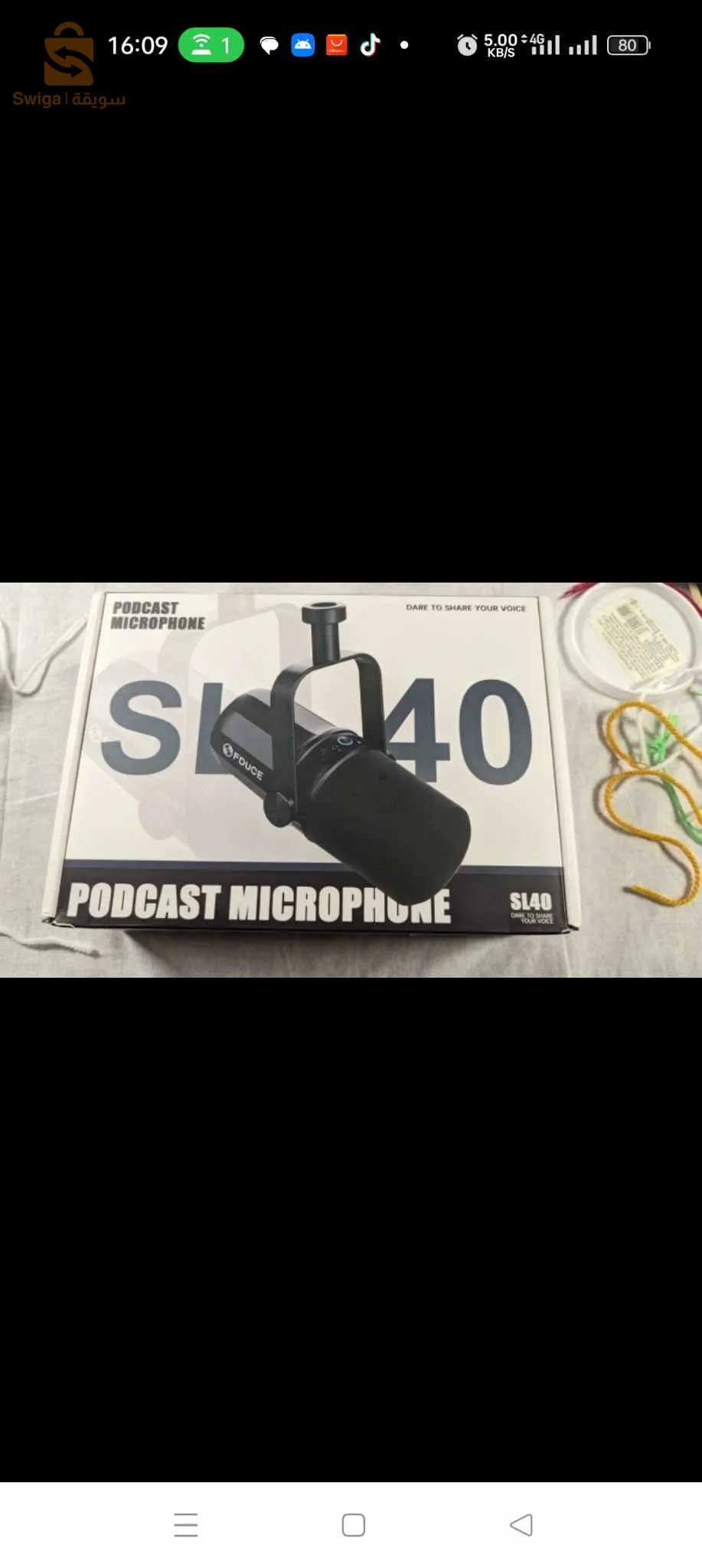 🎙-FDUCE🎙ميكروفون إحترافي/ SL40 عازل الصوت  للبودكاست و البث المباشر 🔴