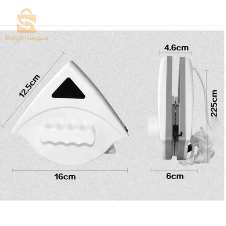ماسح نوافذ مغناطيسي مزدوج الوجه للتلميع والتنظيف بغاية السهولة والفعالية