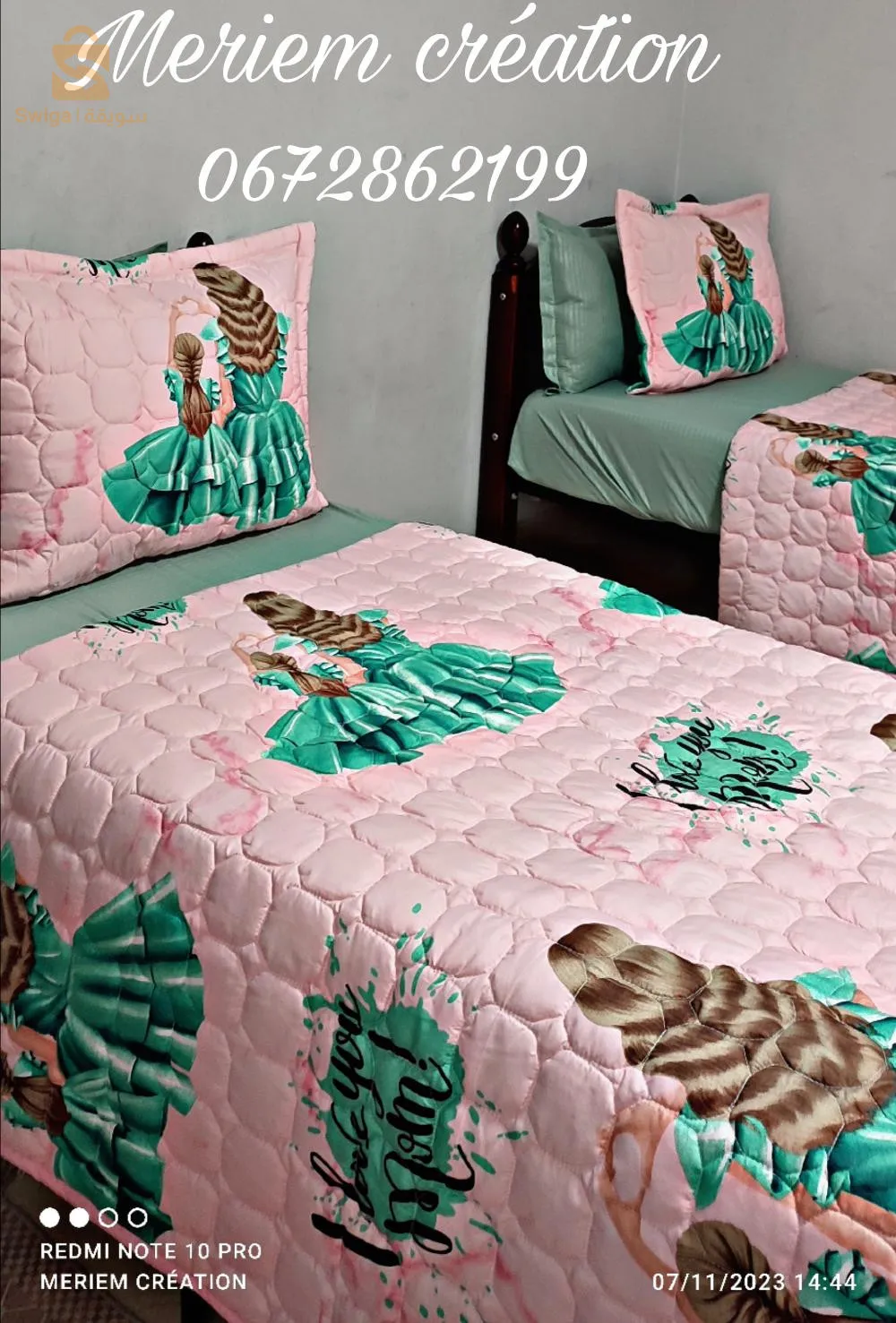 Couvrelit matlassi ou drap de lit une place ou deux places tessu vietnam première choix