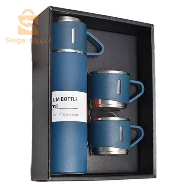 Ensemble Thermos avec 3 tasses thermique 500ml en acier inoxydabl