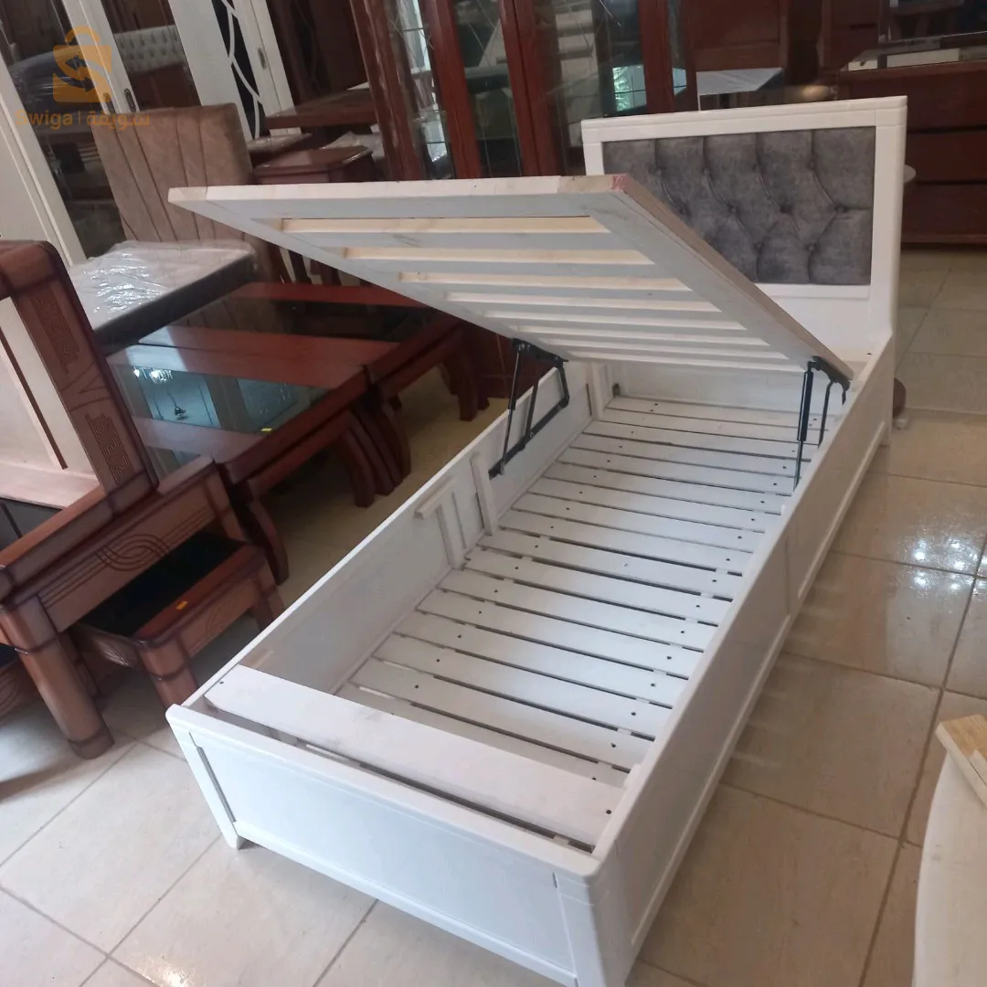 lits  coffret bois rouge 90/190