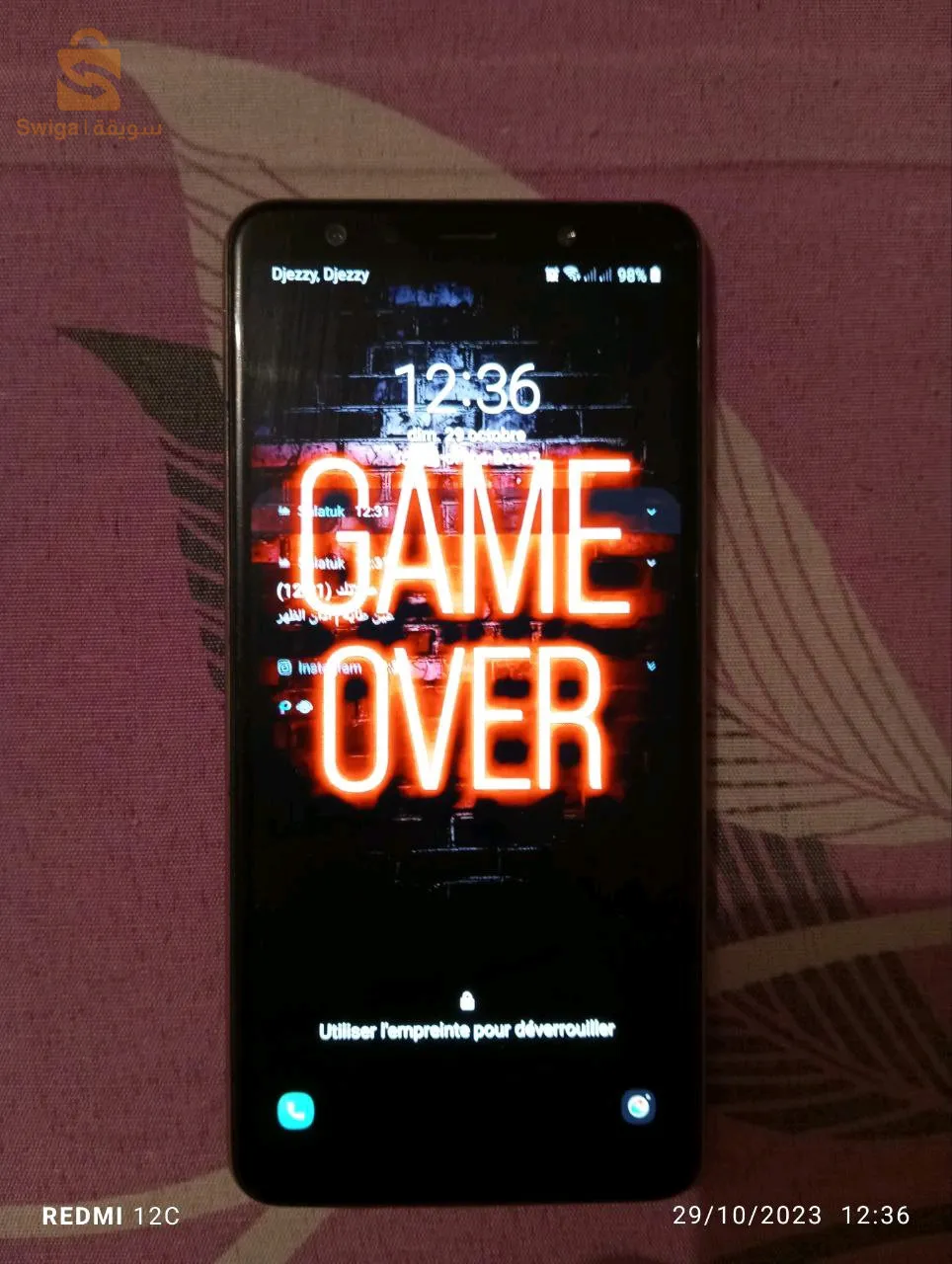 Samsung A7 2018 128/4 écran super amolad