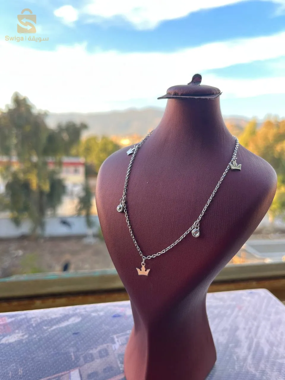 فضة مطلية بالذهب الابيض 925