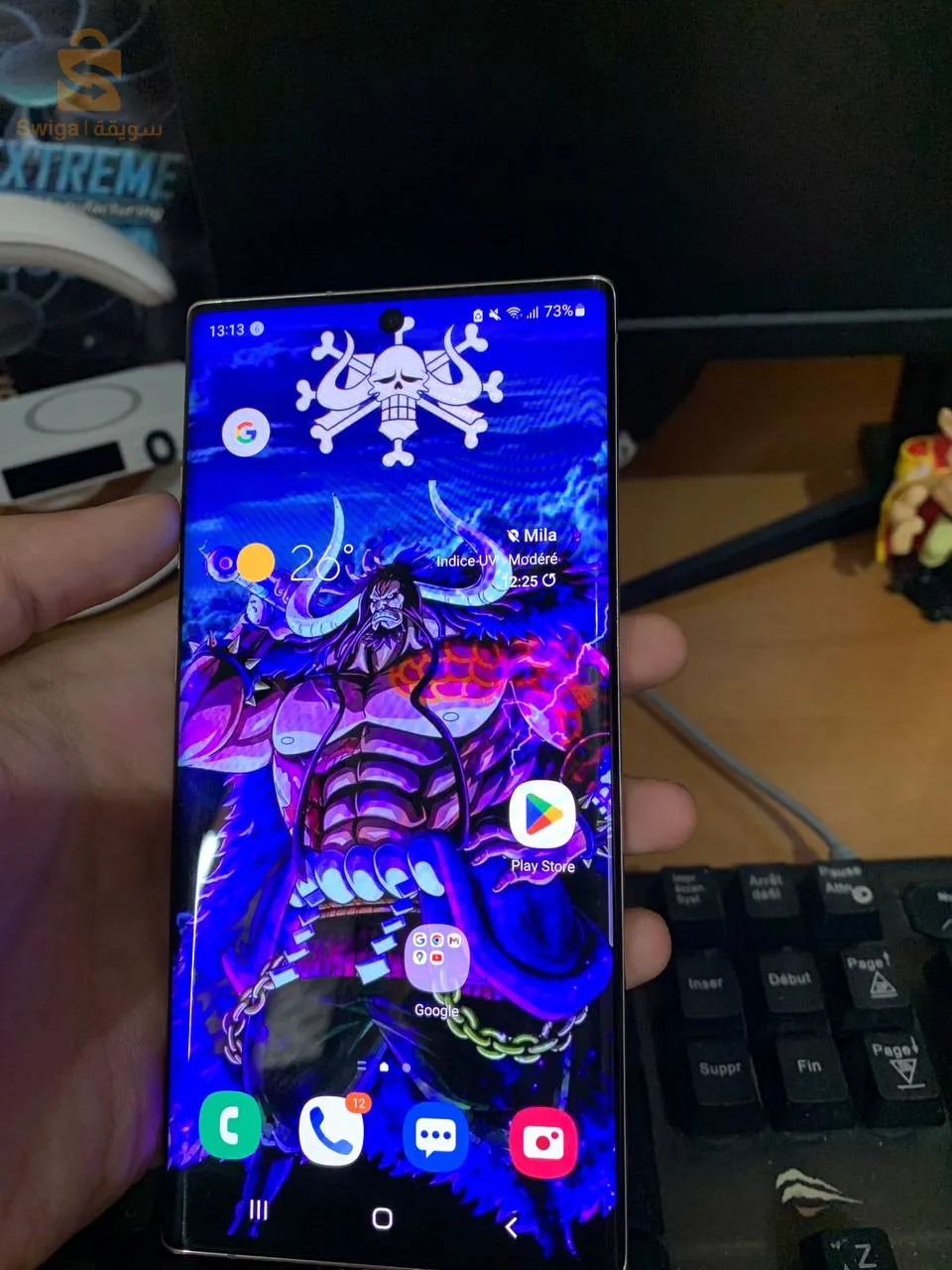samsung  note 10 plus 5 g fissuré