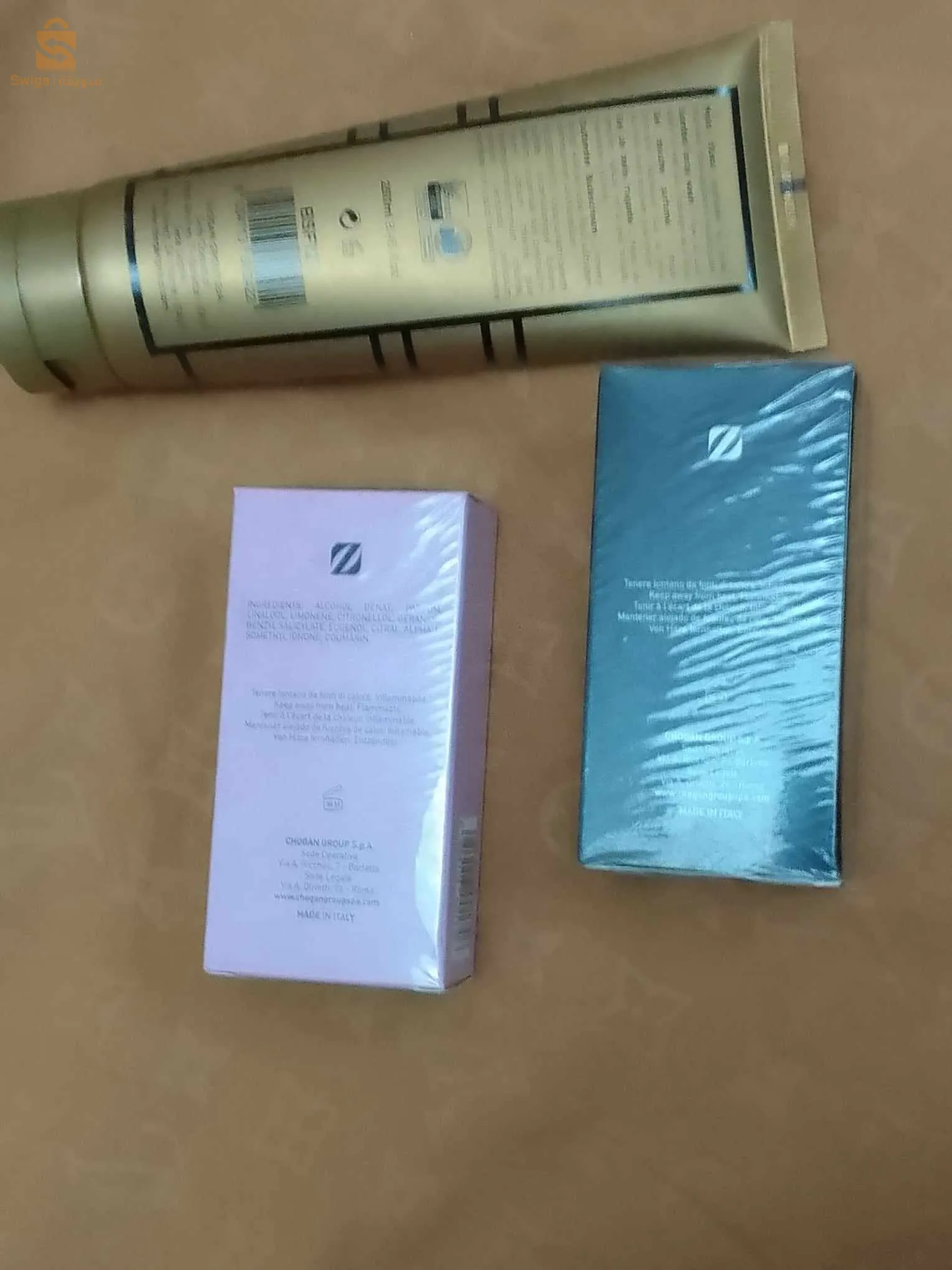 parfum original chogan millesime homme et femme et gel douche