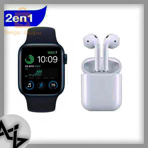 ساعة ذكية بتصميم أنيق بسوار + سماعات لاسلكية Smart Watch Avec 1 Bracelet + Ecouteurs Sans Fil DM03