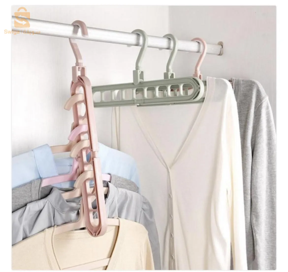 حاملة علاقات الملابس x4