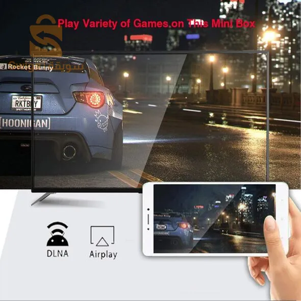 جهاز تشغيل الوسائط الذكي يعمل بنظام الأندرويد مع جهاز تحكم عن بعد