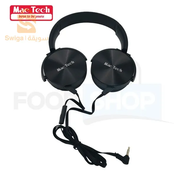 Mac Tech Stereo Headphones Hands Free Calls For Computer & Smartphones