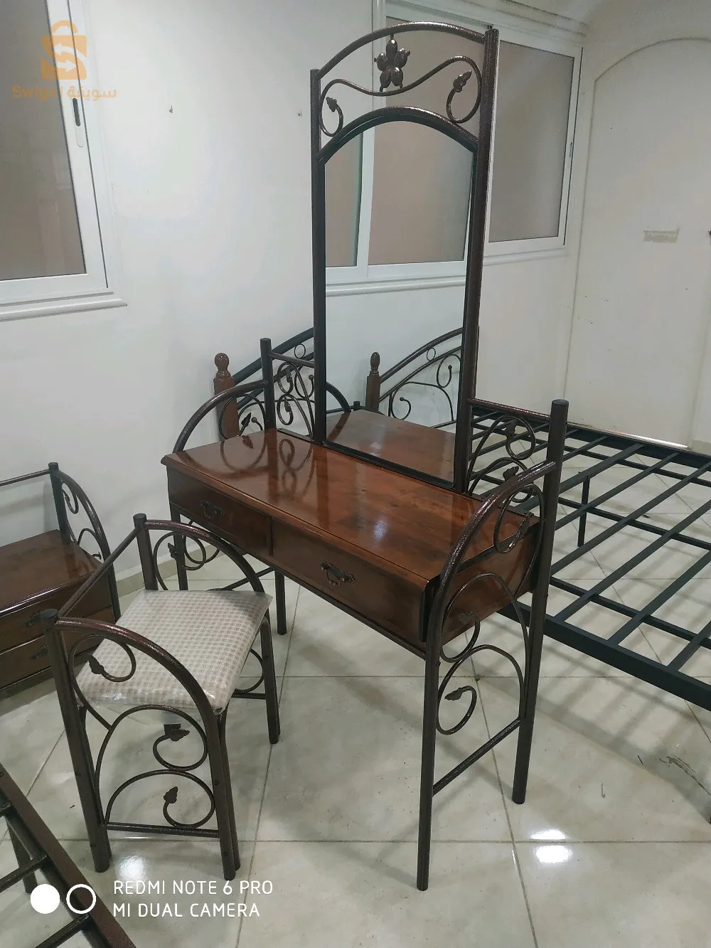 chambre à coucher en fer forgé