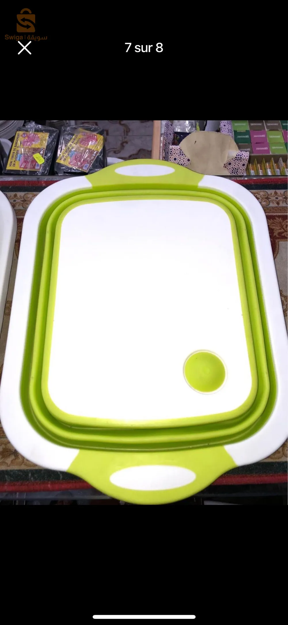 coupe légumes et passoire en silicone 2en1