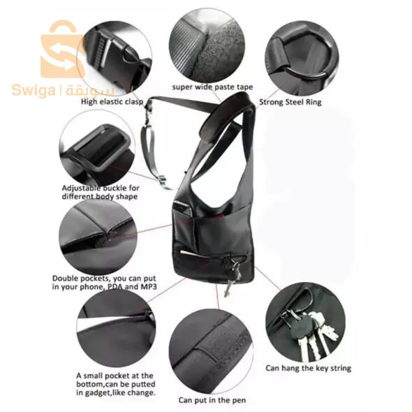 Sacoche Anti-vol Multi-Poche Design Élégant Pour Voyage Quotidien