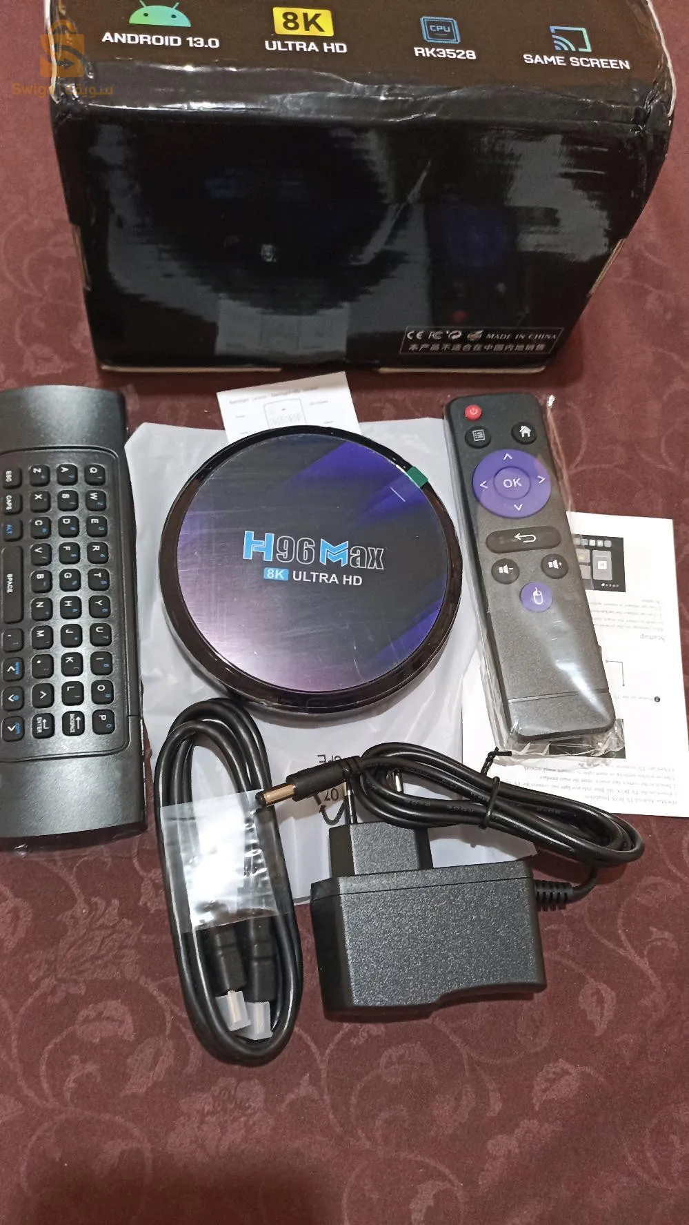 Tv box H 96 andriod 13 la ram 4/64