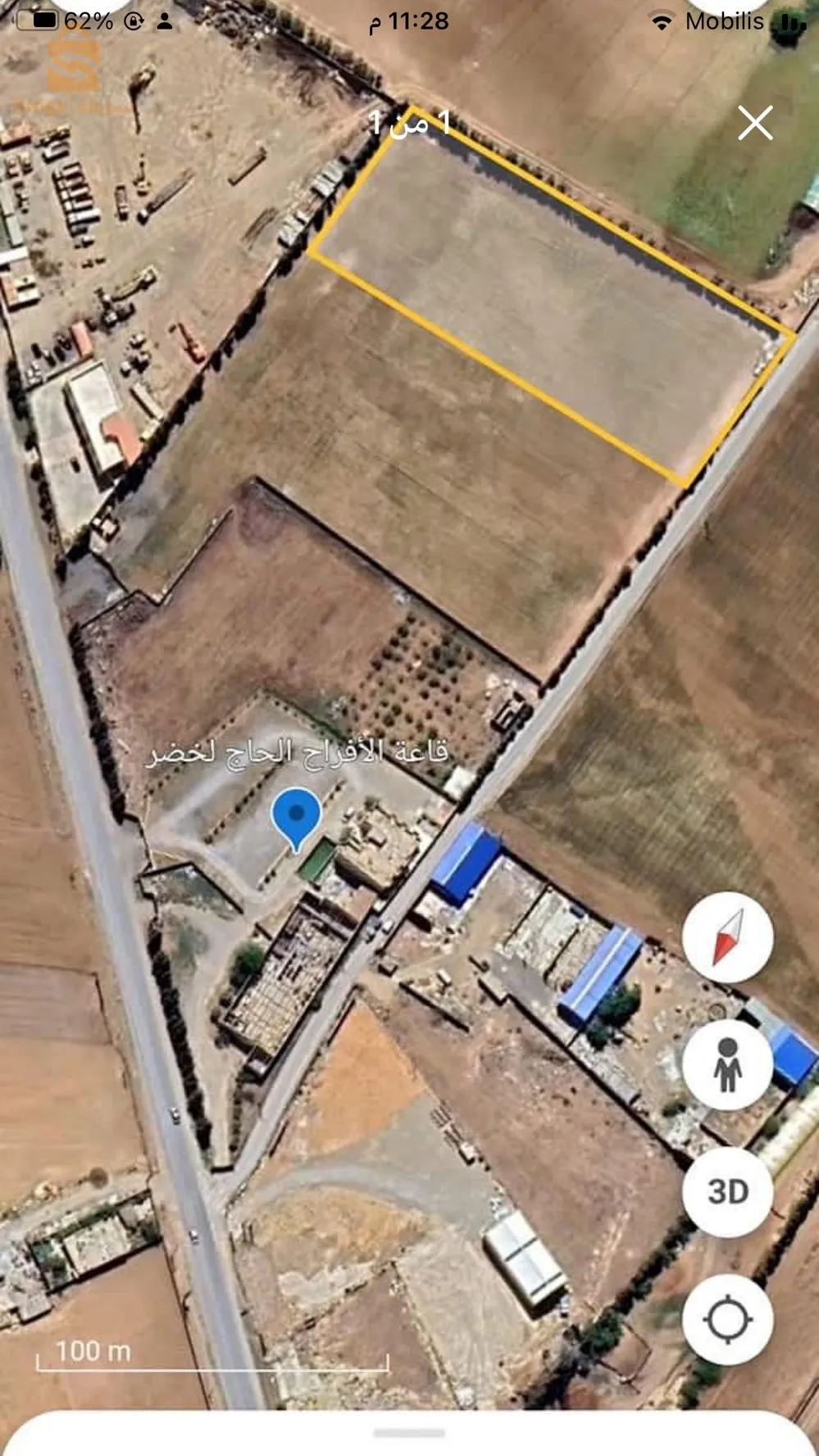 فطعة ارض للبيع 6800م مناب صافي فيها غاز و الكهرباء و الماء والصرف. الصحي في تنار