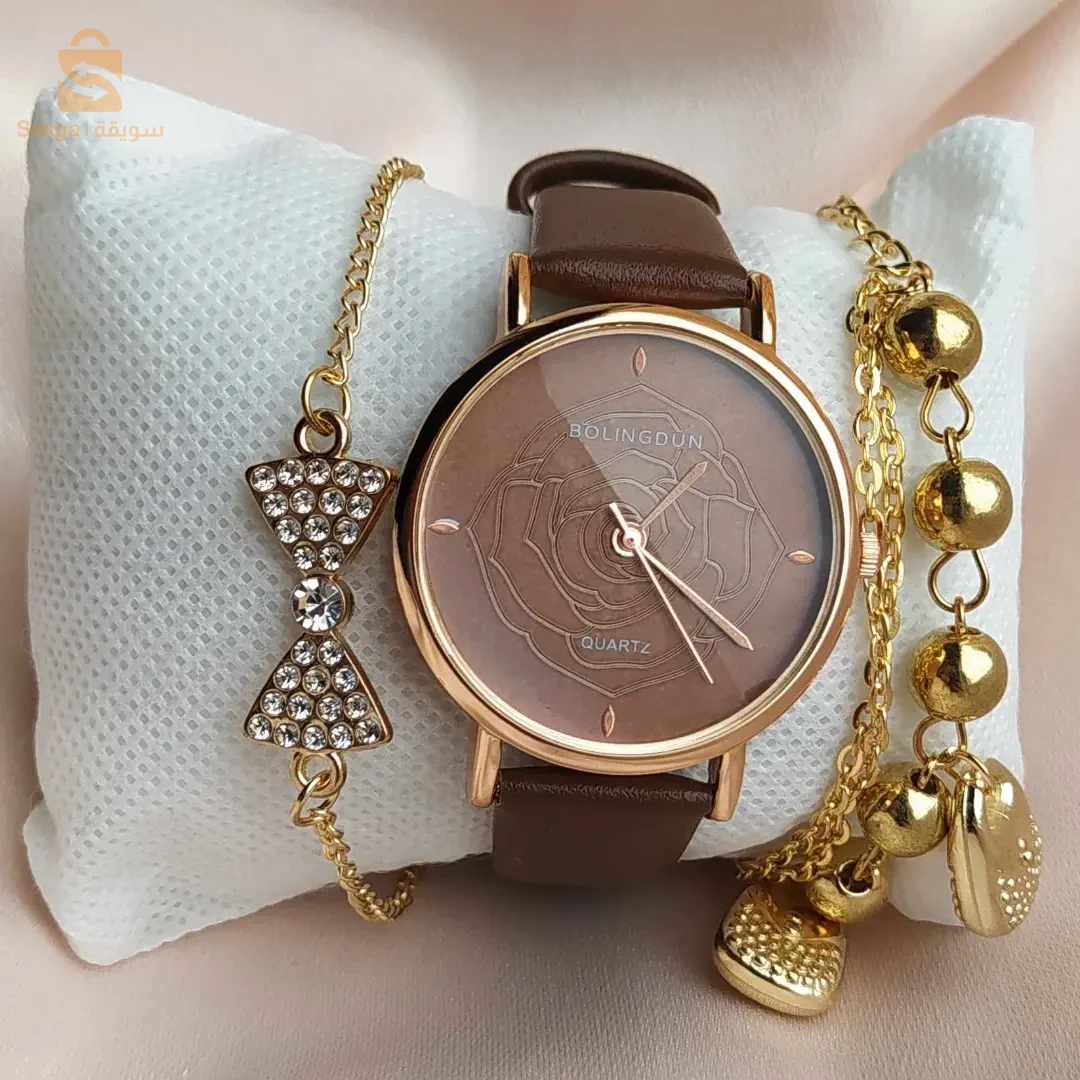 Créez votre propre style et donnez à votre temps une touche de luxe avec notre collection de montres de luxe pour femmes.
Découvrez la beauté à chaque instant grâce à des créations uniques qui reflètent votre élégance et votre féminité.
Une montre pour femme et deux bracelets de bonne qualité
Livraison gratuite au bureau dans tous les états