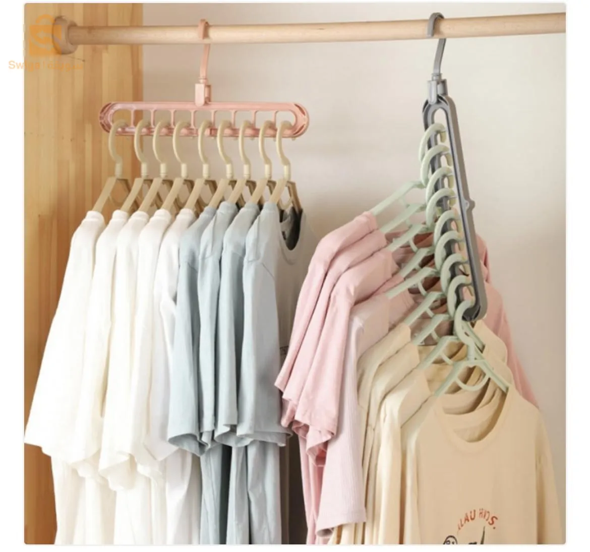 حاملة علاقات الملابس x4