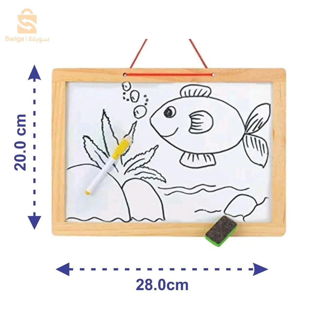 لوحة خشبية مزدوجة الجانب مع الحروف