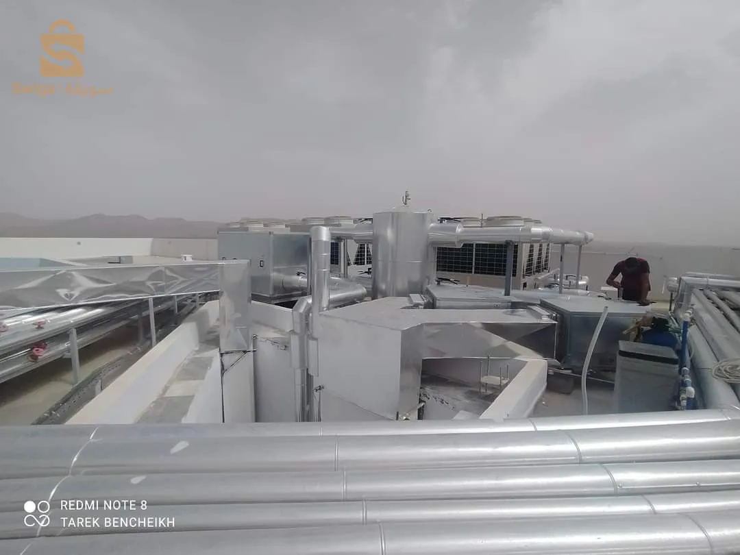 دراسة ،متابعة ،انجاز جميع شبكات التكييف ،التبريد والتسخين و التهوية المركزية ، انظمة مكافحة الحرائق وتصريق الدخان ، اشغال السباكة ، تلحيم جميع انواع الانابيب لمختلف الاحجام ، كهرباء عامة القوية والضعيفة .