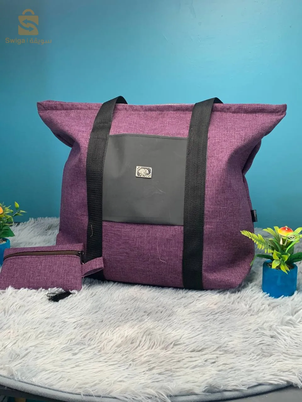 Sac à main Grande capacité avec un portefeuille pour femme