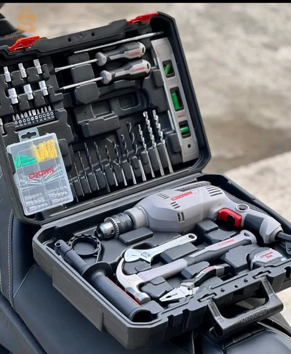 Perceuse crown valise +accessoires 98pcs