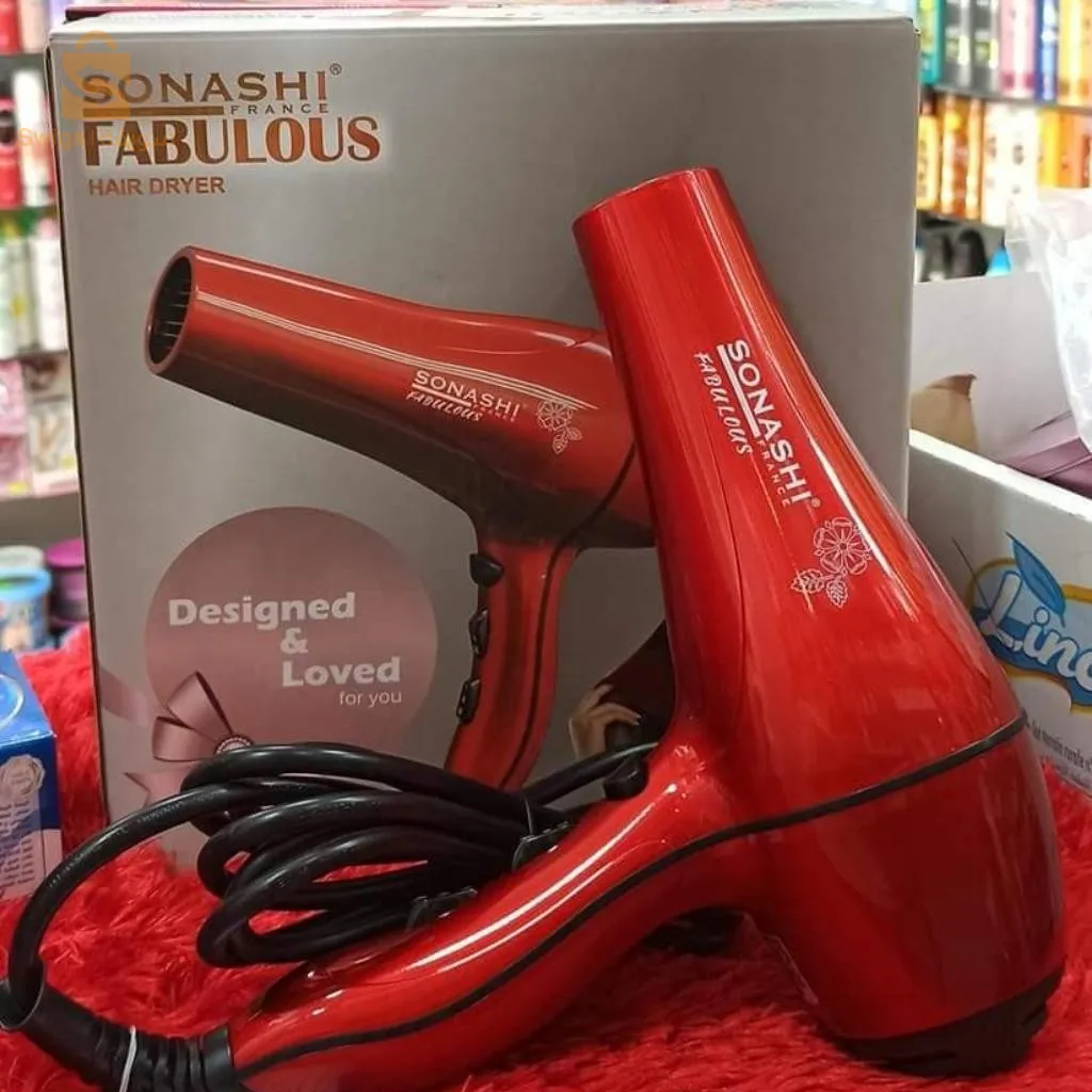 Séchoir Sonashi Fabulous à 2 vitesses rouge 2000W