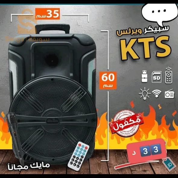 مكبر الصوت لاسلكي قابل الشحن يأتي بجهاز تحكم