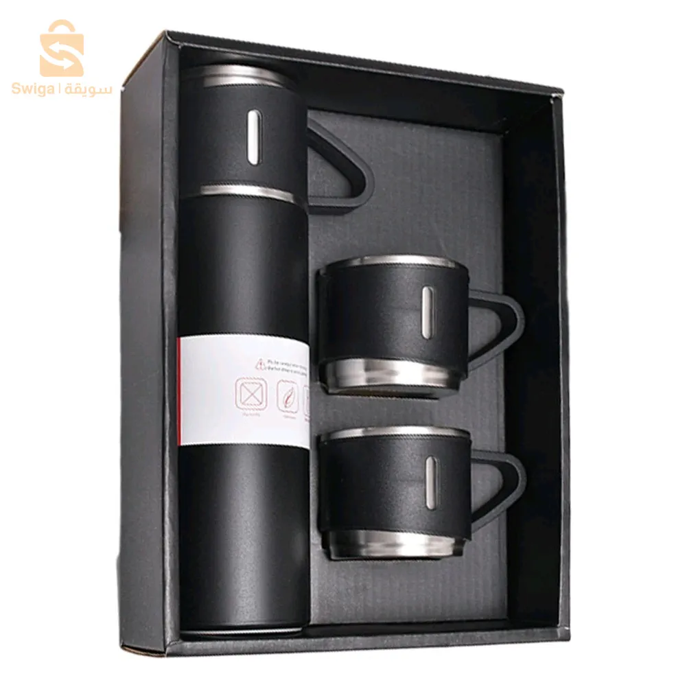 Ensemble Thermos avec 3 tasses thermique 500ml en acier inoxydabl