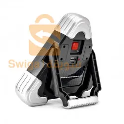 Triangle D'alerte Torche LED 10W Multifonctionnelle Chargé Avec L'énergie Solaire HURRY BOLT HB-6609 مصباح عمل متعدد الوظائف
