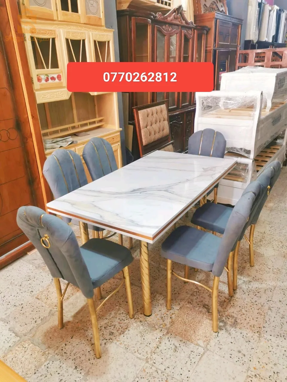 طابلة 6 كراسي مريحة مخدوم بي هايقلوز و الحديد 💣