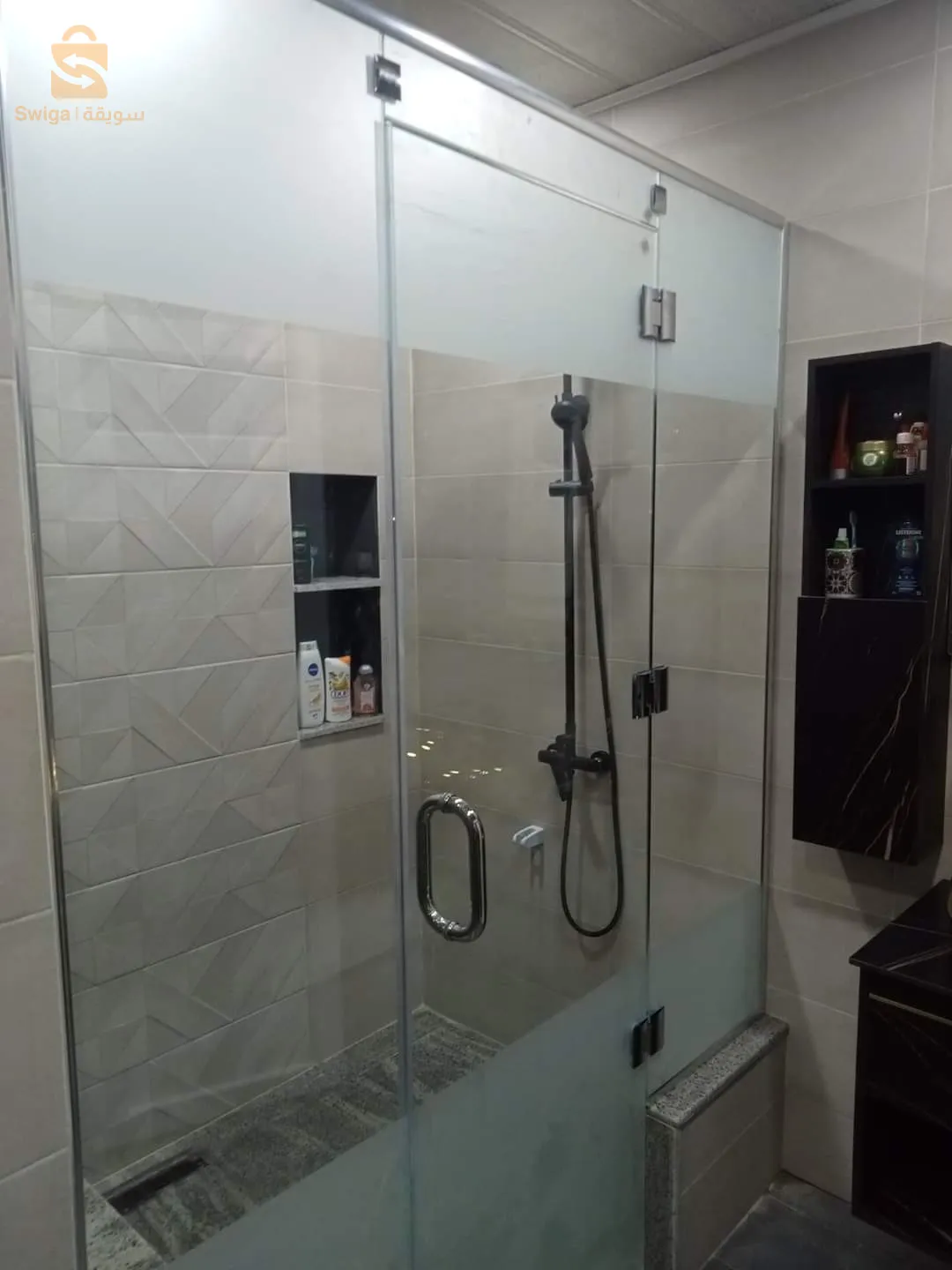 cabine de douche verre trempé