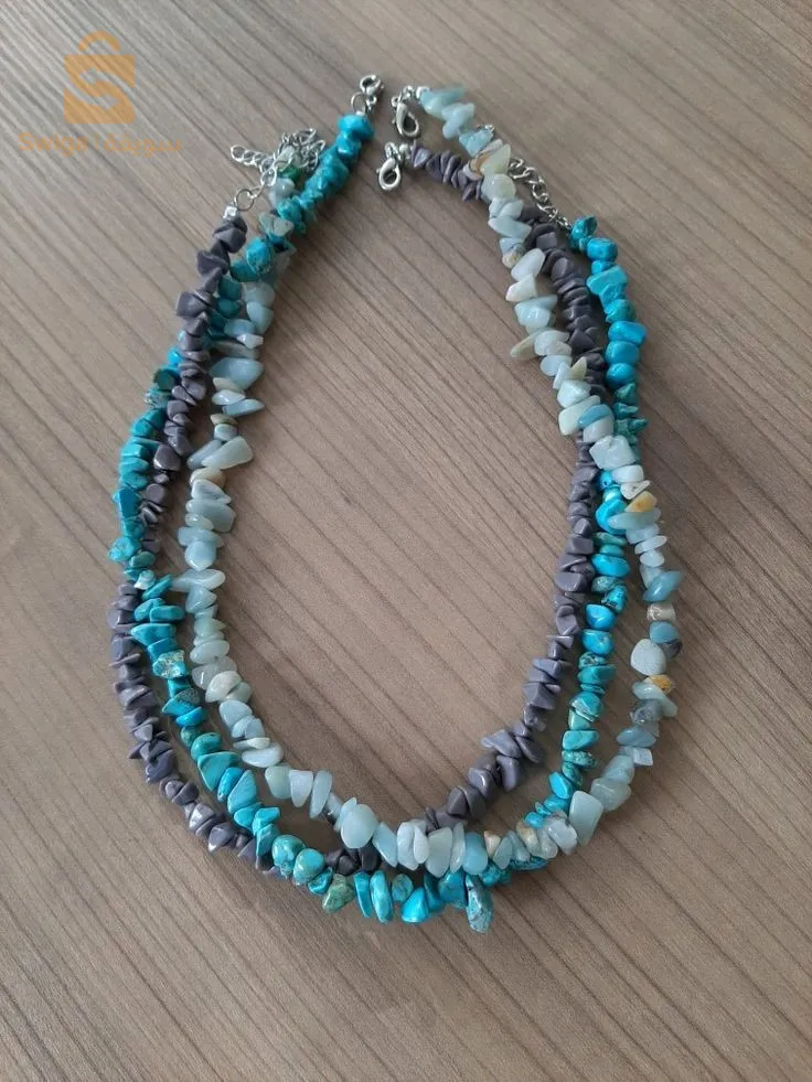 Collier en pierre naturelle couleur au choix