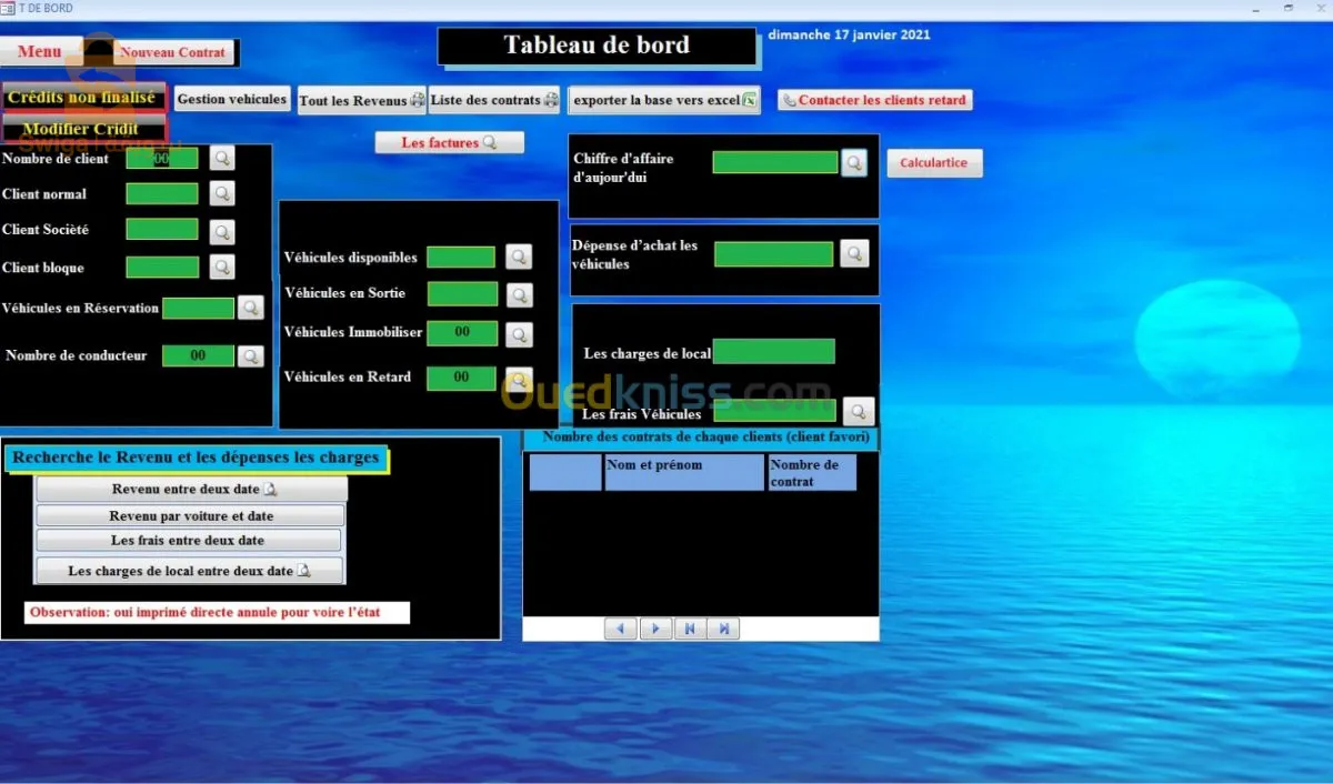 برنامج كراء السيارات