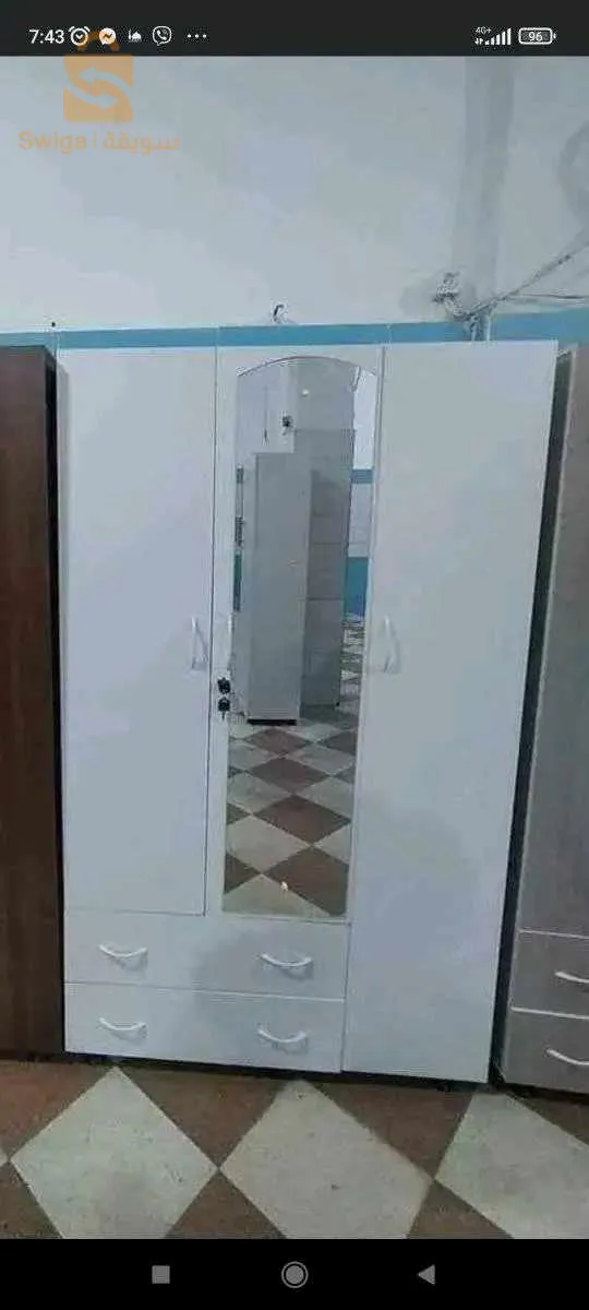 خزانة 3 أبواب ميلامين اسباني Armoire 3 portes en mélamine espagnole