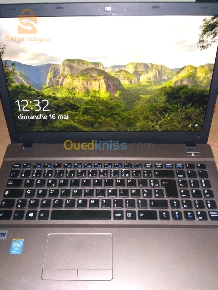 Laptop hp clevo i7-3632Qm 8Gram 120 ssd + 500 hdd 3h batterie tres puissant