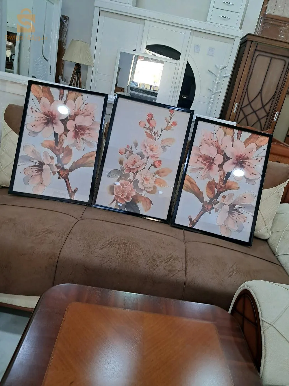 Cadre canvas la toile en verre et en bois