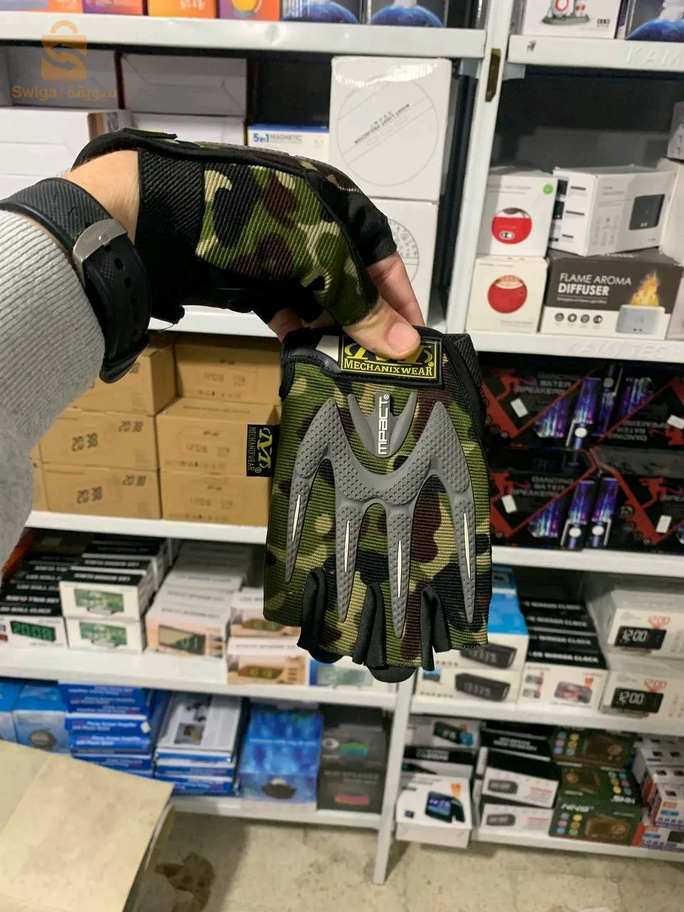 Mechanix Gants de Moto antidérapants demi-doigt قفازات المضادة للانزلاق نصف اصبع للدراجات النارية$👍
