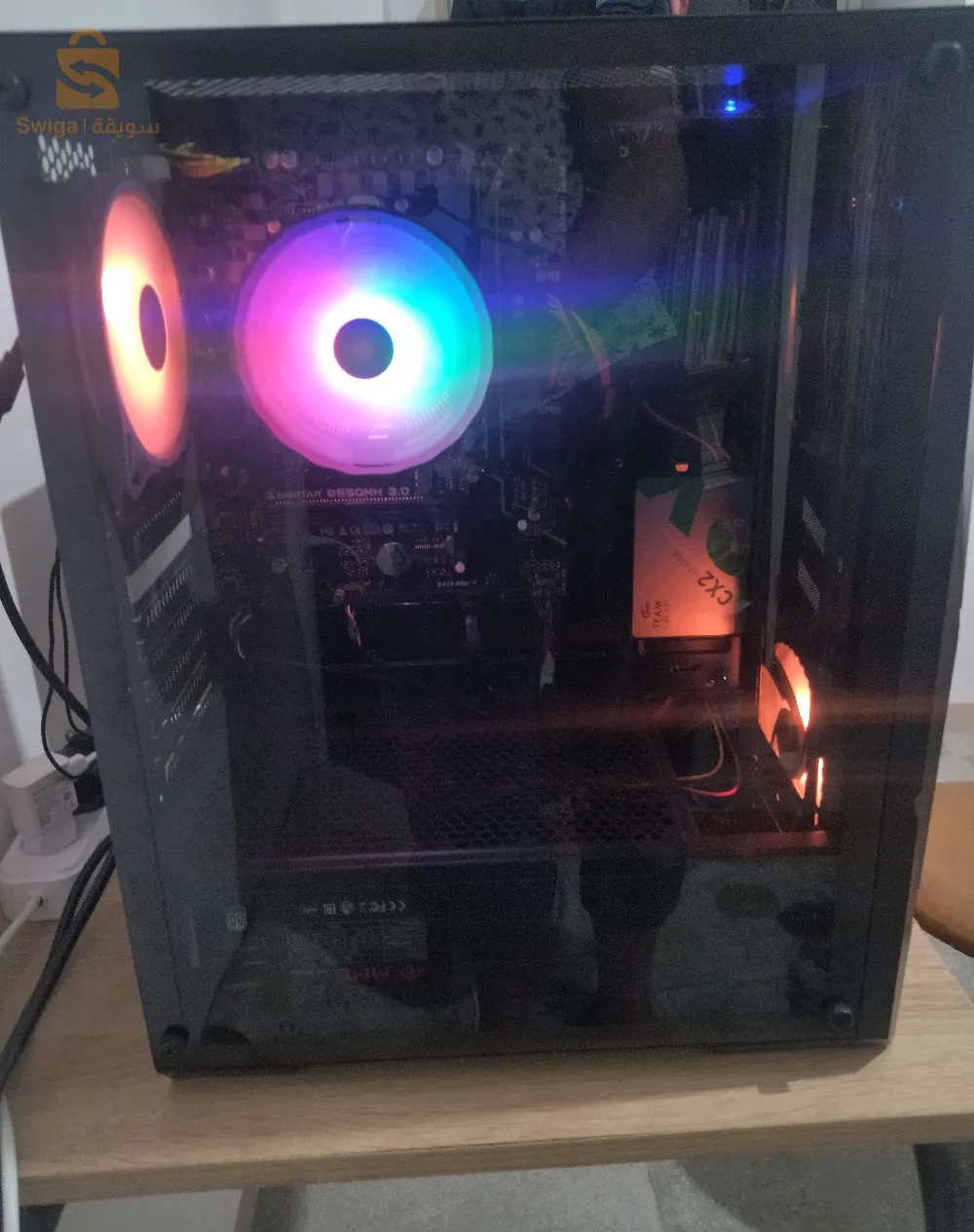 CPU: Ryzen 5 5600G 3.9 up to 4.4 gh
Mb: b550mh
Ram: 16 adata 3200mhz
SSD: 500 GB
PSU: mmg 650 w
Bootier: sog rougue 5 rgb